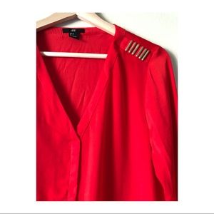 Red & Gold blouse